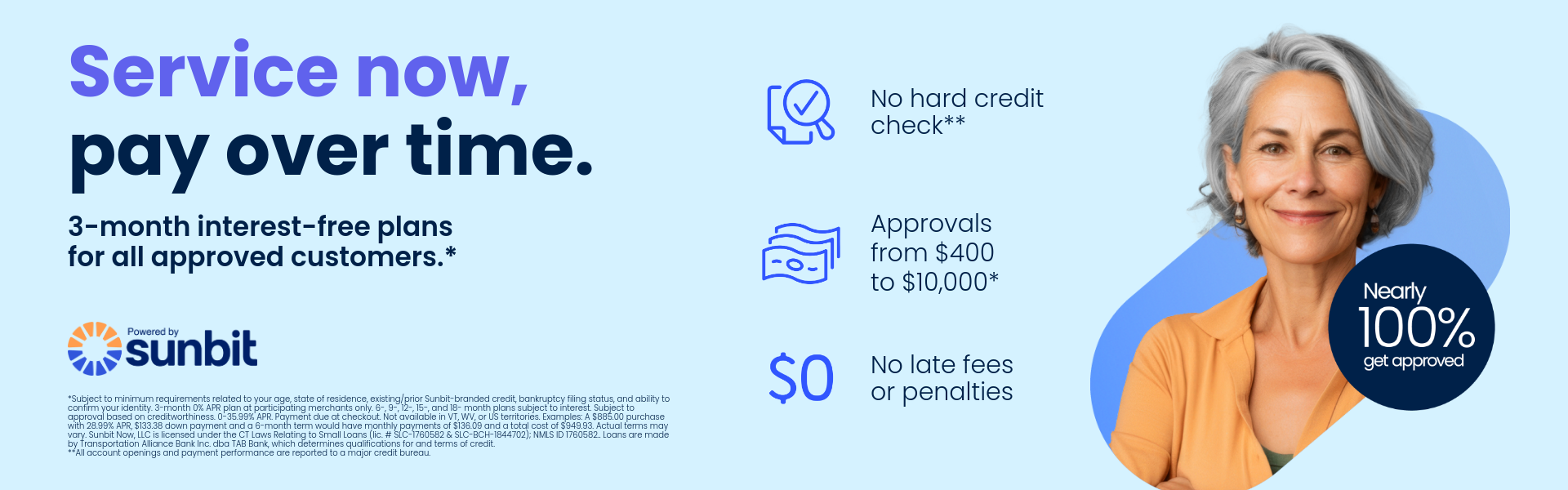 Service Now, Pay Over time with sunbit